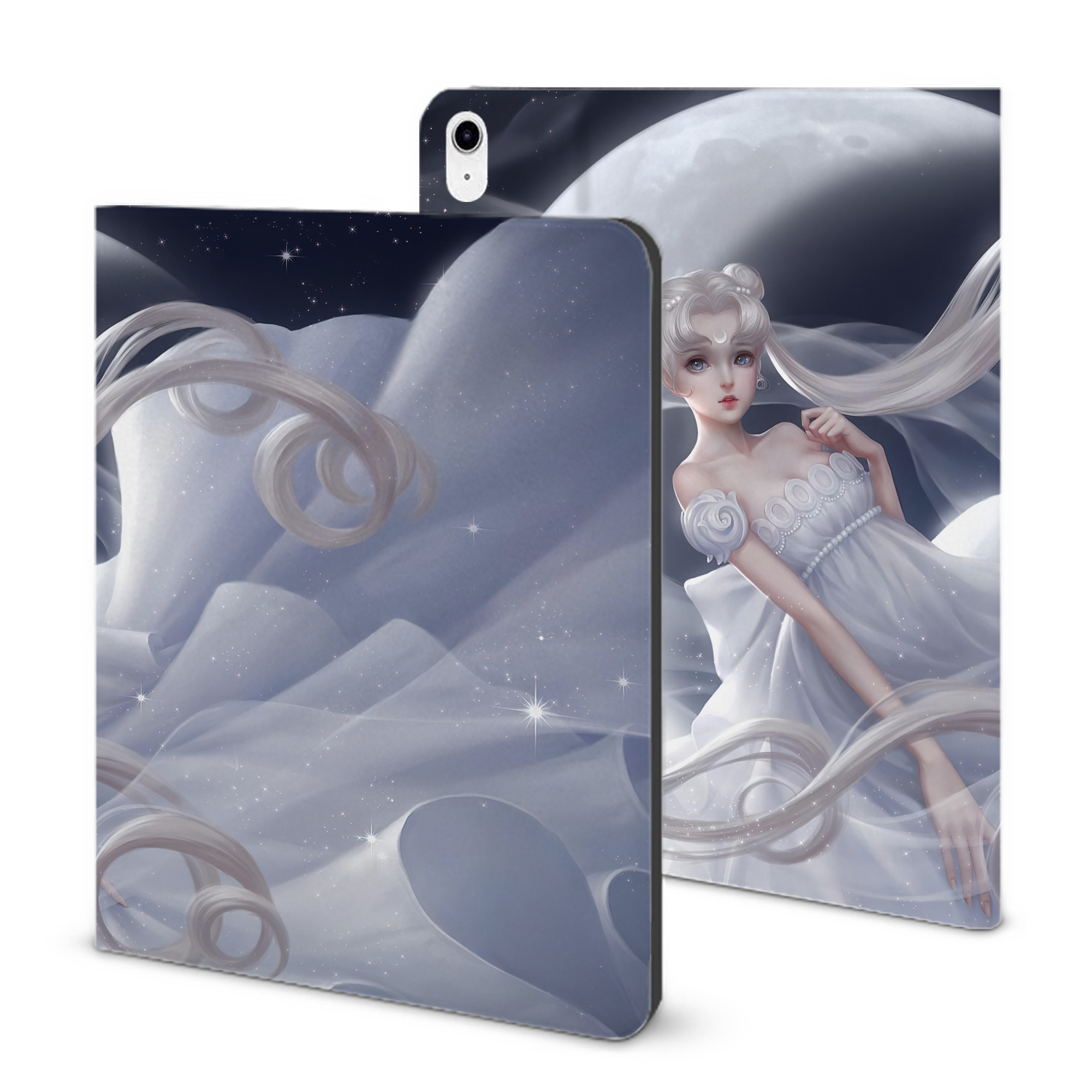 （画像用） 美少女戦士セーラームーン Sailor Moon IPad ケース ブック型 PUレザー TPU 耐衝撃 軽量 薄型 ペン収納なし 全面保護 IPad 各モデル対応